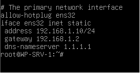 Configuration IP statique détail